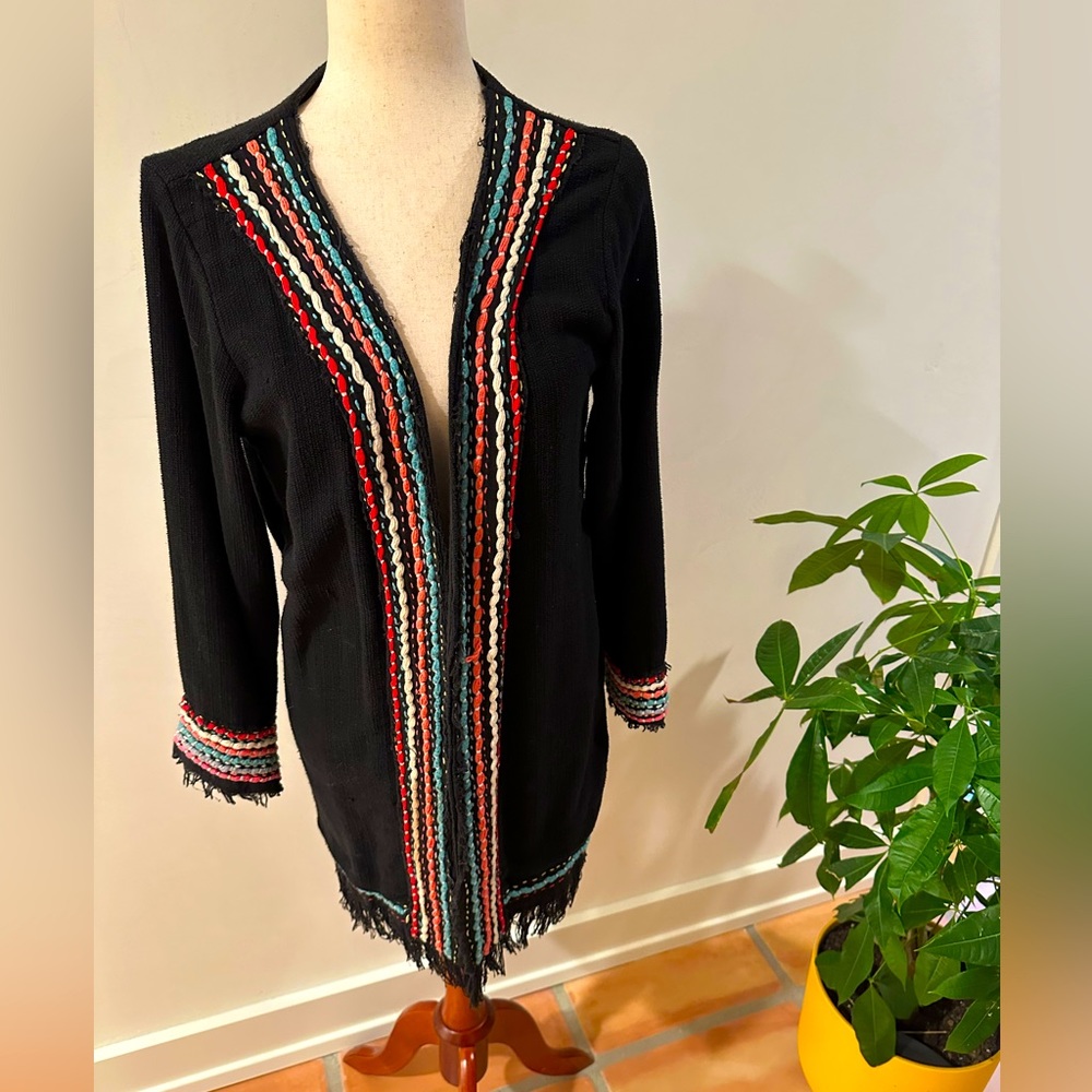 La Troupe Tulum heavy linen sweater jacket